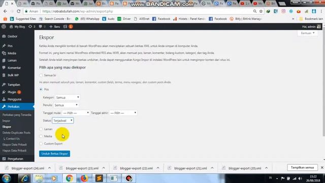 Cara Eksport Postingan Wordpress Ke XML смотреть онлайн