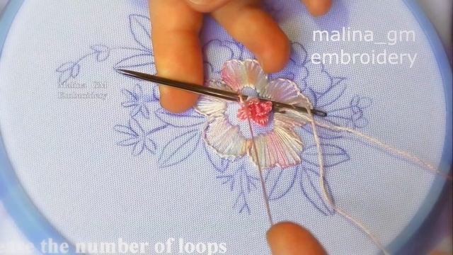 Flower Embroidery: Flower Stitch  #malina_gm