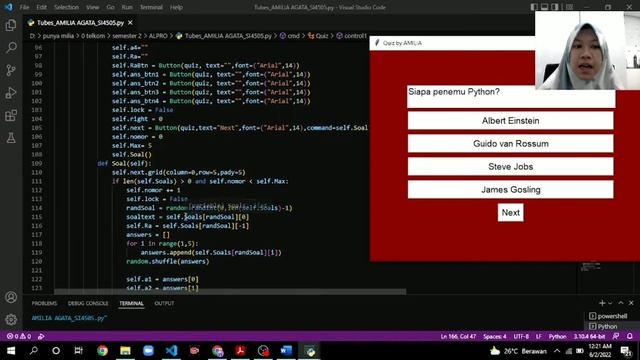 Multiple Choice Quiz with PYTHON GUI TKINTER смотреть онлайн