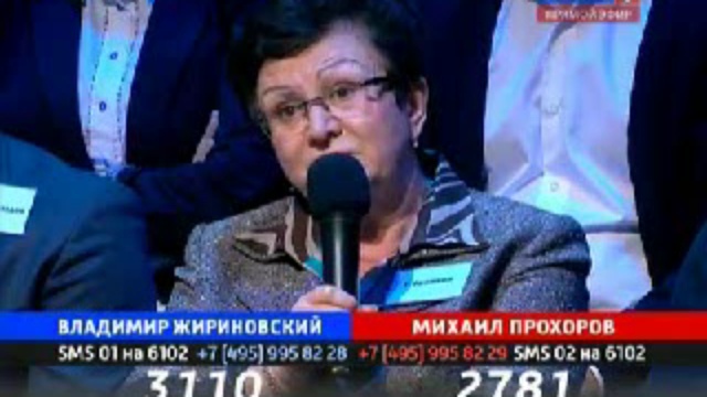 Поединок. Владимир Жириновский против Михаила Прохорова. смотреть онлайн