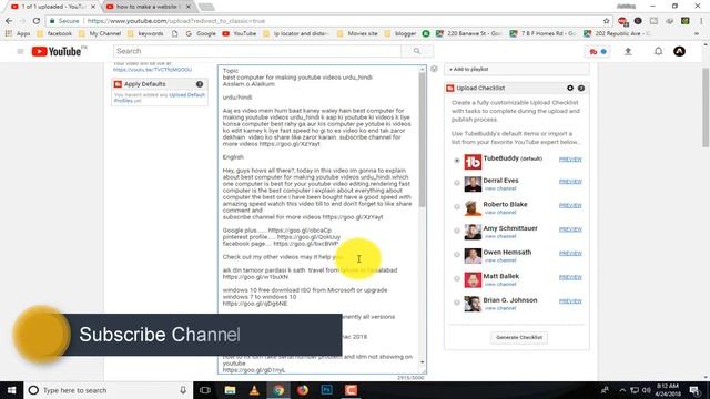 How To Properly Upload Videos on YouTube with Seo 2018 смотреть онлайн