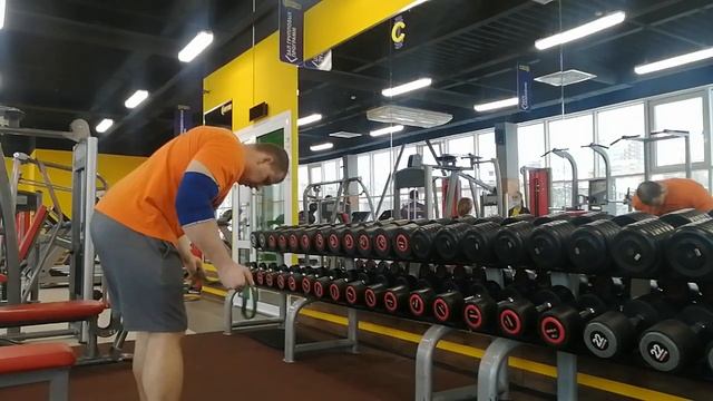 12 Гантели к подбородку стоя+разрывы с резей в наклоне,18+15 смотреть онлайн