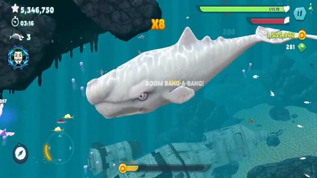 Hungry Shark Evolution - Bigger Giant Crab Boss vs Tiny Moby Dick - All 25 Sharks Unlocked Gameplay смотреть онлайн