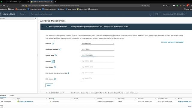 vSphere with Tanzu on NSX-T: Part 2 Workload Management Setup смотреть онлайн
