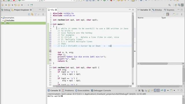 eclipse C C++ written in Java clumsy slow but nice hotkeys features text editing смотреть онлайн