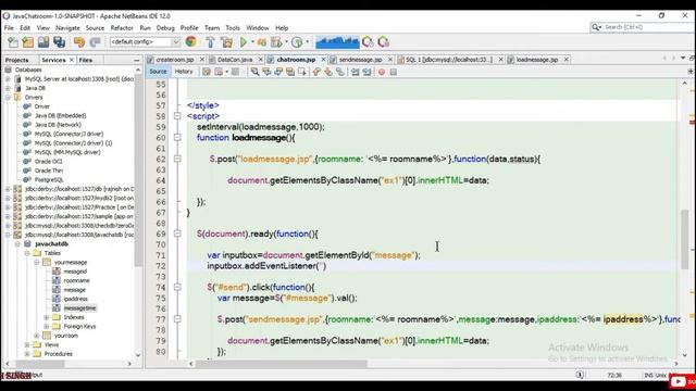 Lec 8 : Realtime chat app in JSP , Mysql ,Java Script смотреть онлайн