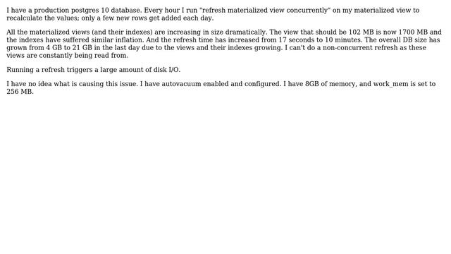 Databases: Postgres Materialized View Dramatically Increasing In Size (2 Solutions!!) смотреть онлайн