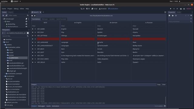 RU Godot Localization Editor manage translations смотреть онлайн