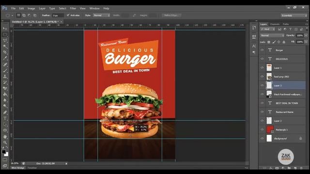 Burger Restaurant Flyer/Poster Design Tutorial in Adobe Photoshop #4 смотреть онлайн