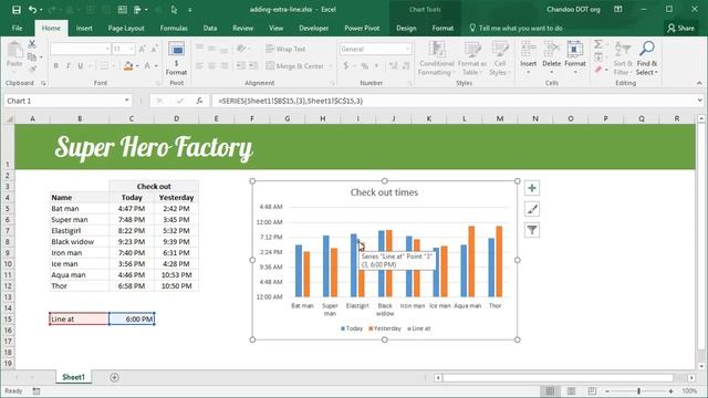 How to add a line to your column chart смотреть онлайн