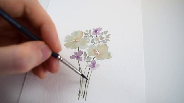 Loose Floral Bouquet: Easy Watercolor Painting - Autumn Flowers смотреть онлайн