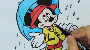 Микки Маус - Pаскраски для детей - как рисовать - книжка-раскраска