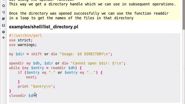 Beginner Perl Maven tutorial: 11.6 - directory handle смотреть онлайн