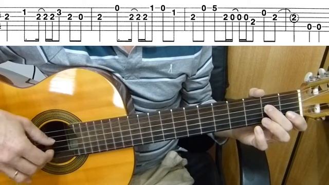 Guitar lesson - Axel F - Easy Guitar melody tutorial + TAB смотреть онлайн
