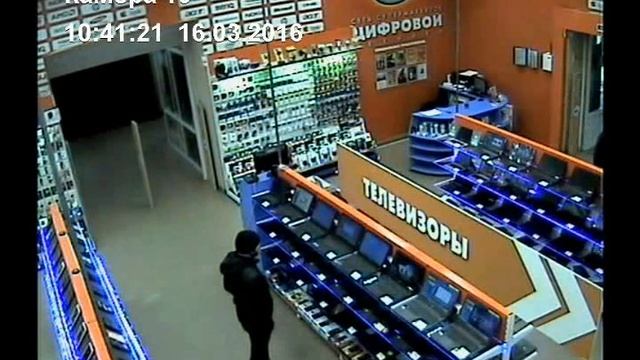 Кража ноутбука в магазине DNS г. Кыштым смотреть онлайн