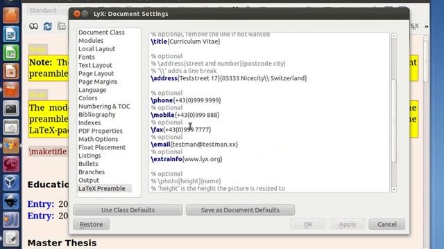 How to use Lyx to write CV on Ubuntu смотреть онлайн