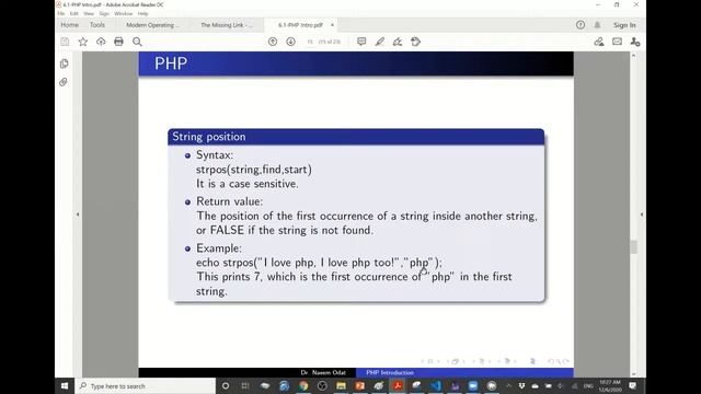 6 12 2020 Internet Programming PHP Intro I смотреть онлайн