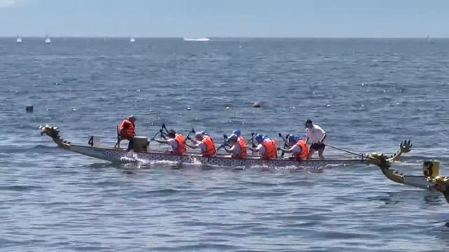 Соревнования по гребле на лодках класса "Дракон".День молодёжи. смотреть онлайн