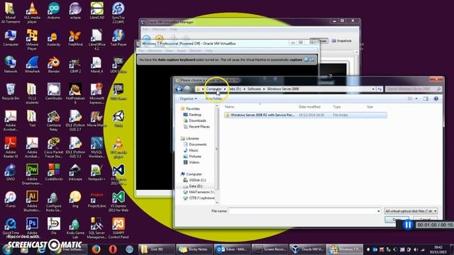 Installing Windows 7 using Oracle Virtual Box смотреть онлайн