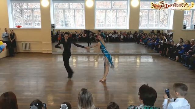 2018.12.23. Показательные выступления. Шилов Георгий и Мельникова Мария. Ча-ча-ча. (Камера 1) смотреть онлайн