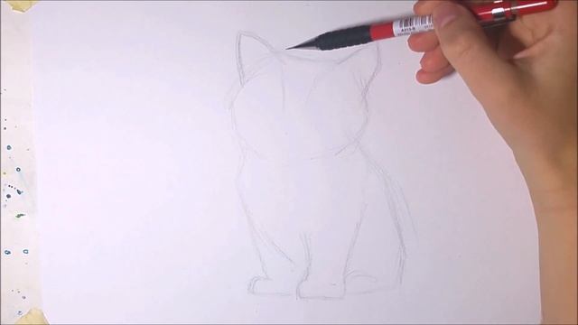 How to draw a realistic kitten part 1: The sketch | Leontine van vliet смотреть онлайн