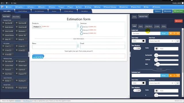 How to create a Cost Calculator Form using Zigaform Wordpress Plugin v5 смотреть онлайн