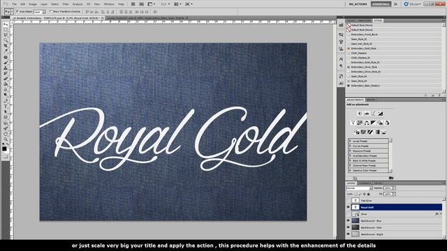 Realistic Embroidery Actions Pack - Photoshop Tutorial смотреть онлайн