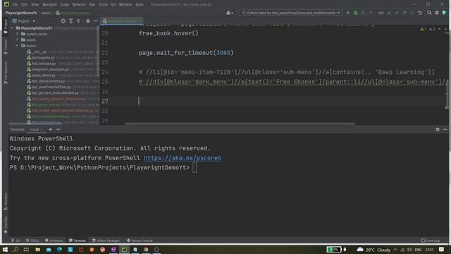 #49 Playwright with Python | Handle Submenu after Hover over | Pause Debugger in Chrome Dev tool смотреть онлайн