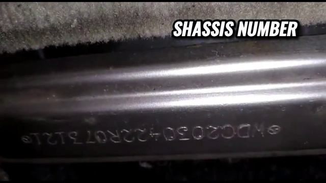 Mercedes Benz C200 KOMPRESSOR CHASSIS NUMBER ENGINE NUMBER LOCATIONS(PASI)