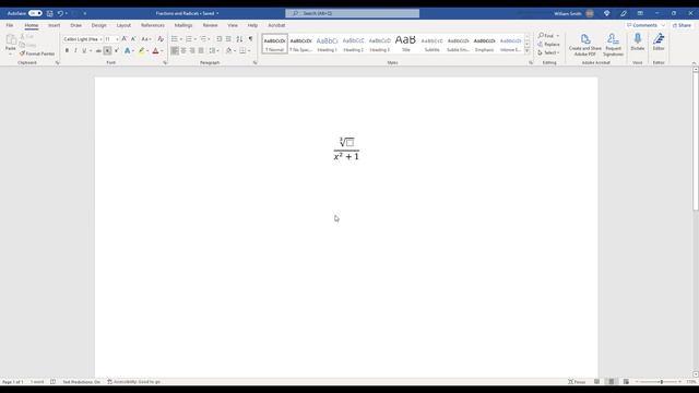 Fractions and Radicals in Microsoft Word's Equation Editor смотреть онлайн