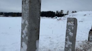 Забиваем шестиметровые ЖБ сваи в мерзлый грунт!