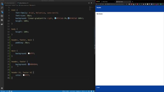 82 Creating a sticky footer смотреть онлайн
