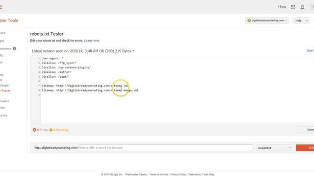 Robots txt Tester - Google Search Console смотреть онлайн