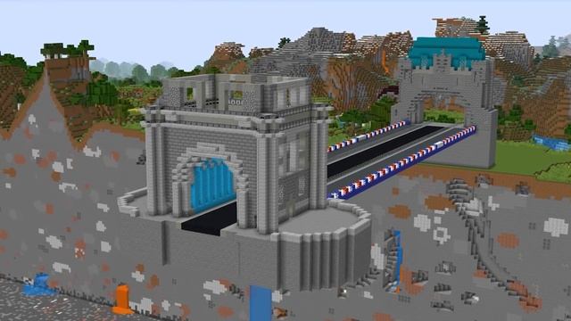 Minecraft NOOB Vs PRO Vs HACKER: BRIDGE HOUSE BUILD CHALLENGE / Animation