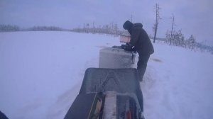 Мотобуксировщик Ураган промысловик, тест по пухляку, замер скорости, рыбалка