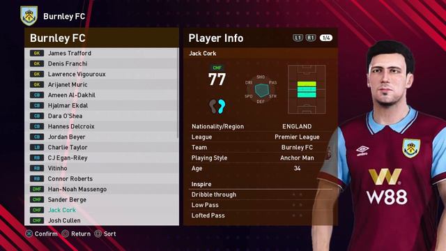 Burnley 2023/2024 Full Facepack PES 2021-SPFL2023 смотреть онлайн