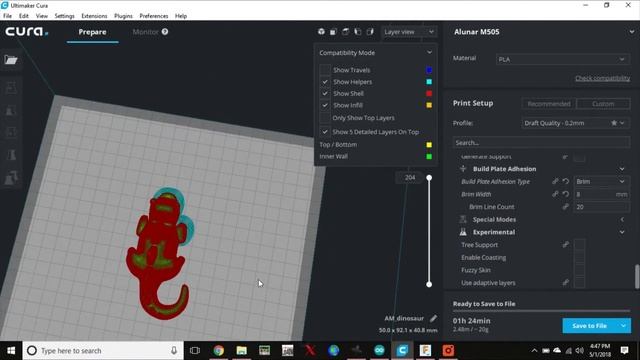 Cura Experimental Features - Adaptive Layers - EDIT смотреть онлайн