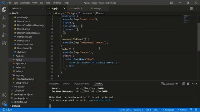 [19] React JS | componentDidMount смотреть онлайн