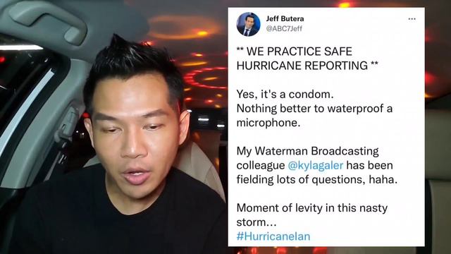 NBC Hurricane Reporter Using Condoms to Protect Microphone. смотреть онлайн