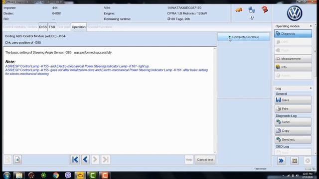 2014 VW Passat ABS module coding and Radio code removing with ODIS(ONLINE) смотреть онлайн