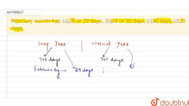 February month has: \n(a)28 or 29 days , \n(b)29 or 30 days,\n(c)30 days,\n(d)31 days. | CLASS 1... смотреть онлайн
