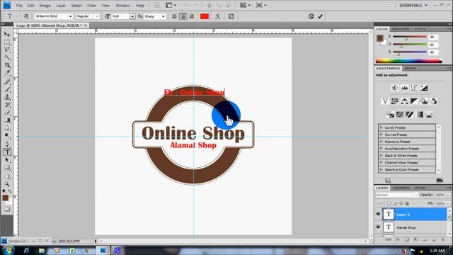 Tutorial membuat logo sederhana menggunakan aplikasi photoshop CS4 смотреть онлайн