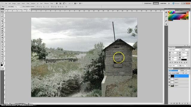 photoshop basics: add snowfall to a photograph смотреть онлайн