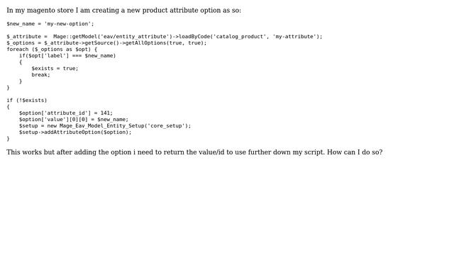 Magento: Get ID of newly created product attribute option (2 Solutions!!) смотреть онлайн