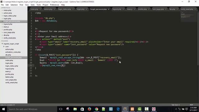 PHP | Password Reset | Forget Password Part -1 смотреть онлайн