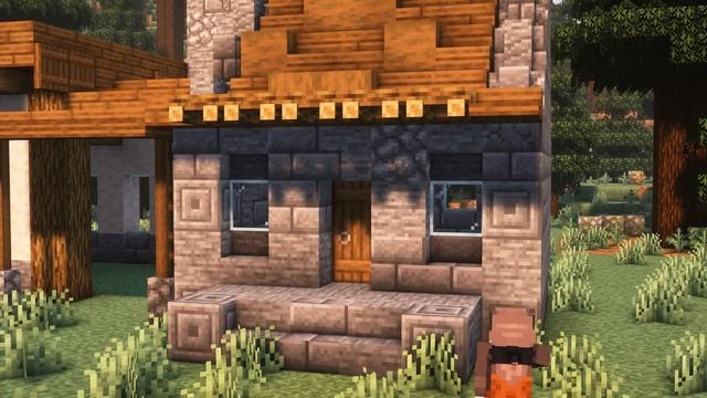 Minecraft 1.19: How to Build a Medieval Blacksmith I Relaxing House Tutorial смотреть онлайн