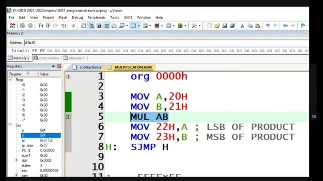 Single Byte Multiplication: Datasheet Analysis, Programming & Verifying with examples with KEIL IDE смотреть онлайн