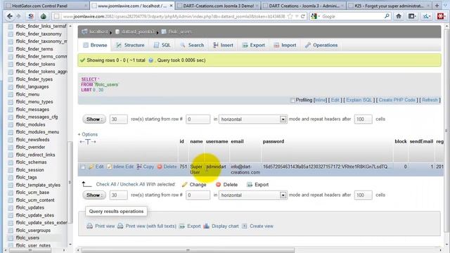 Forgot Super administrator password in Joomla 3 смотреть онлайн