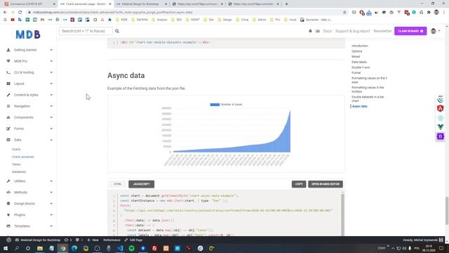 Build Covid 19 App with MDB | Working with API, JSON and data visualisation смотреть онлайн