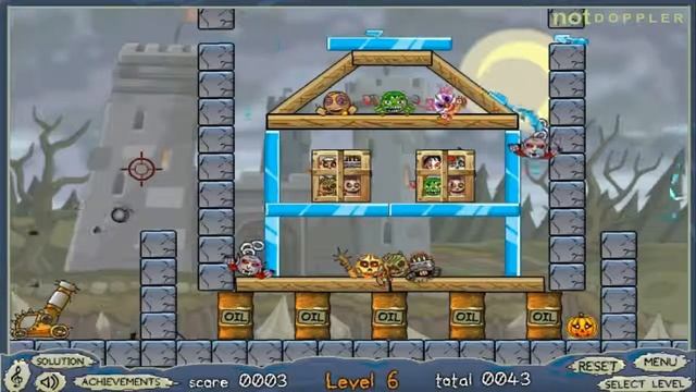 Roly-poly Cannon: Bloody Monsters Pack 2 Levels 1-10 Walkthrough смотреть онлайн